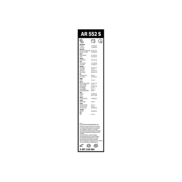 BOSCH priekinių valytuvų komplektas - 3 397 118 984